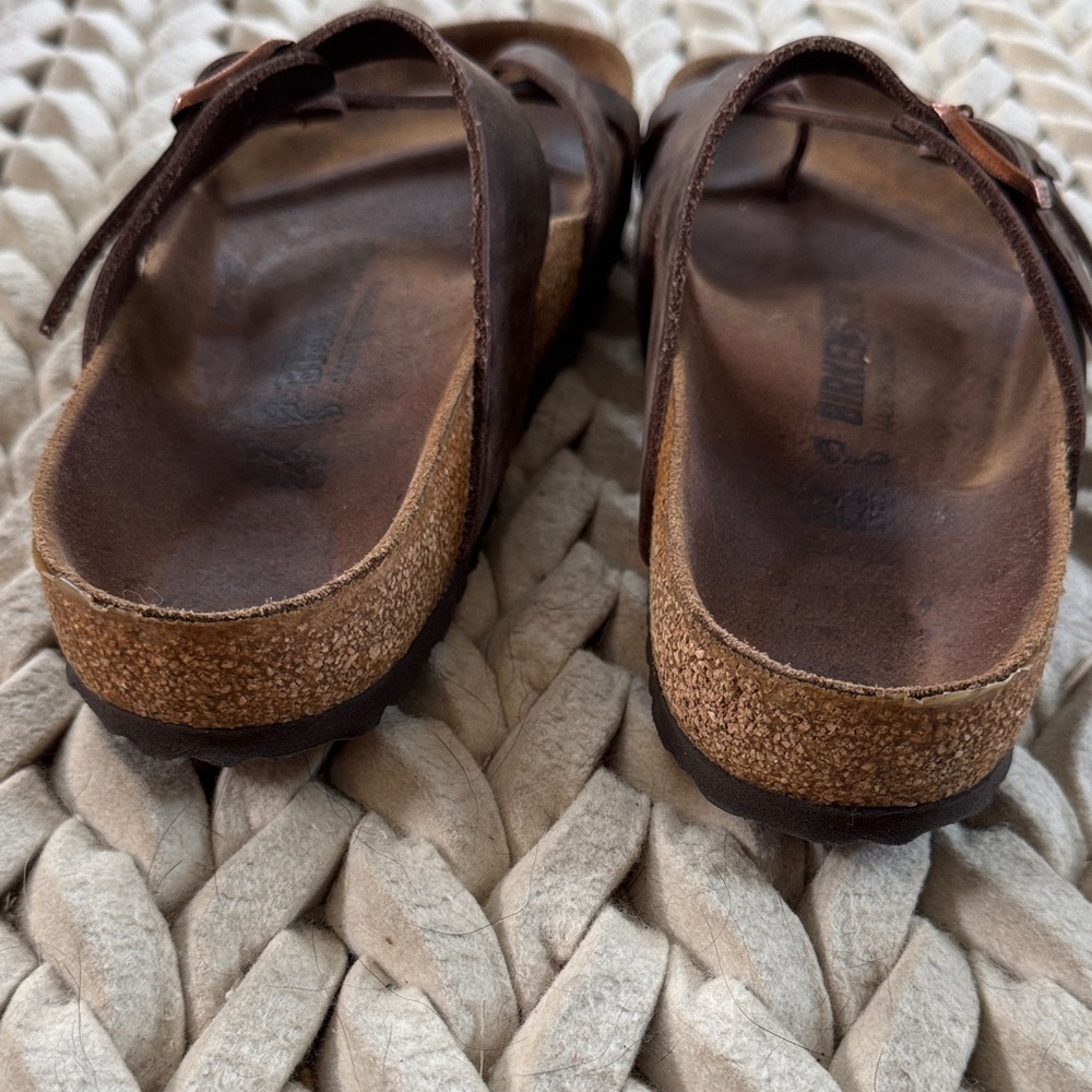Birkenstock Dark Brown Leather Sandals - Picture 5 of 5